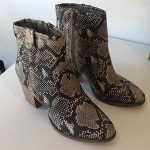 Snake Skin Printed Booties